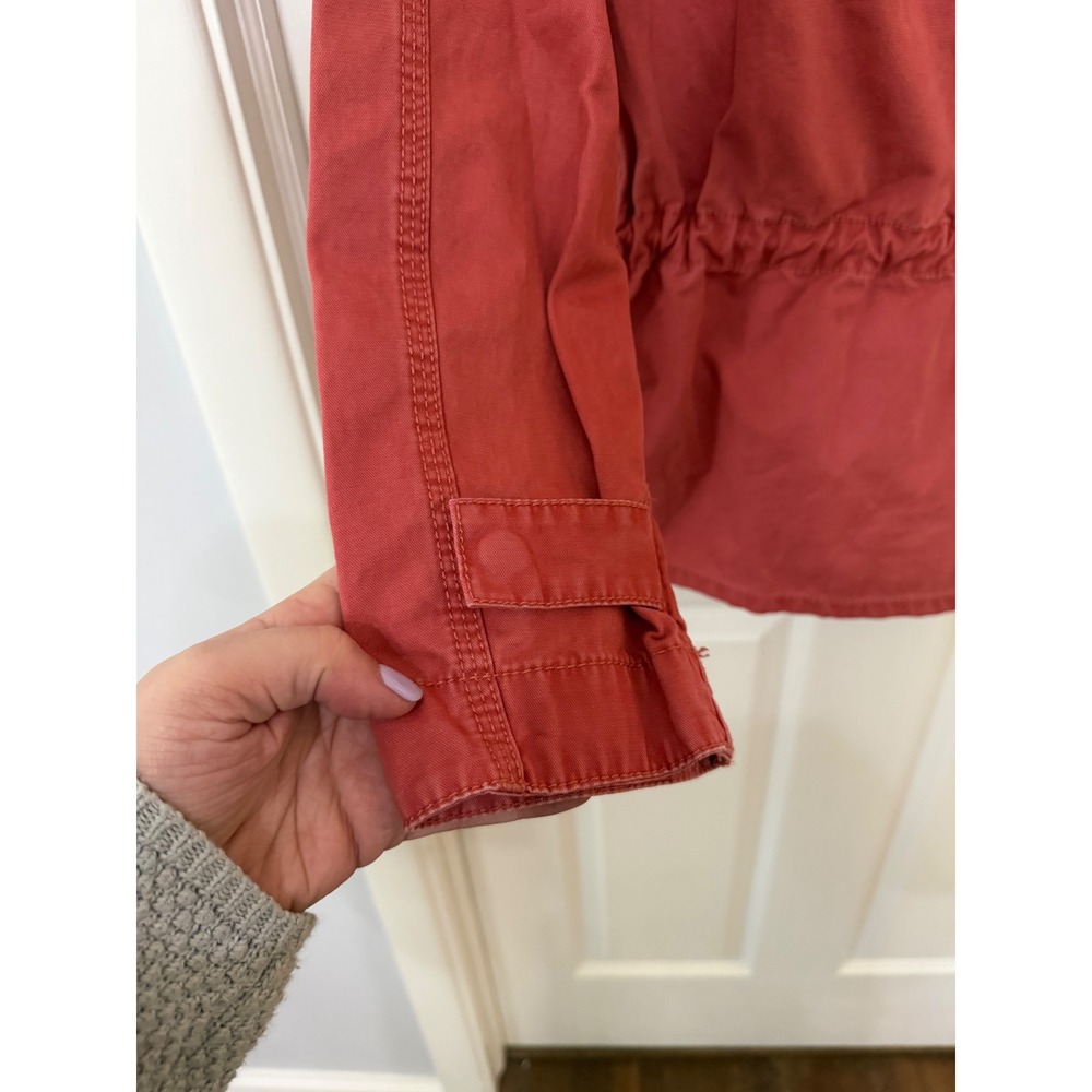Madewell‎ Fleet Jacket Womens Small Terracotta Red Utility Military Field Coat - Picture 7 of 8